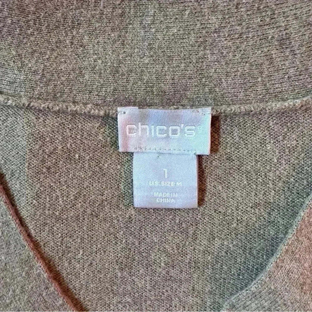 Chicos Shirt Women Size 1 (medium), warm sweater - Picture 2 of 6